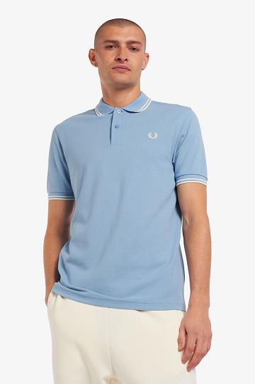 Blue Fred Perry M3600 Men's Polo Shirts | PH 1440YXFU